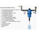 Dosatron Water Powered Doser, 20GPM INJECTOR .2 TO 1.5% VF SEALS