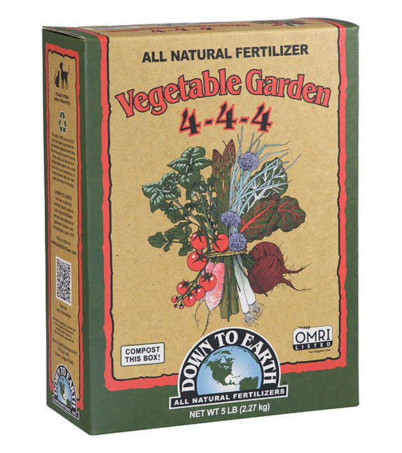 Down To Earth Vegetable Garden, 4-4-4, 5lb