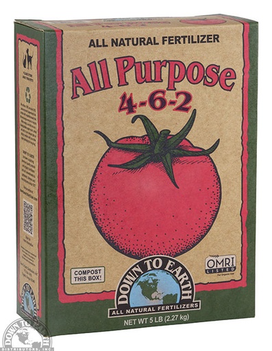 [7806] Down To Earth, Organic, All Purpose 4-6-2 Fertilizer 5Lb