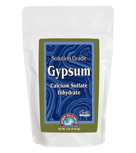 Down to Earth Solution Grade Gypsum, 1lb 