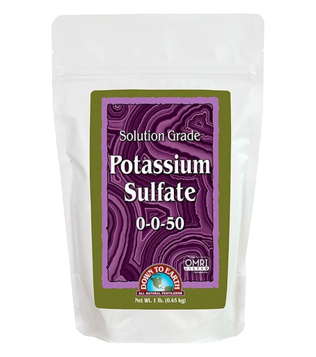 [DTE19050] Down to Earth Solution Grade Potassium Sulfate, 1lb   