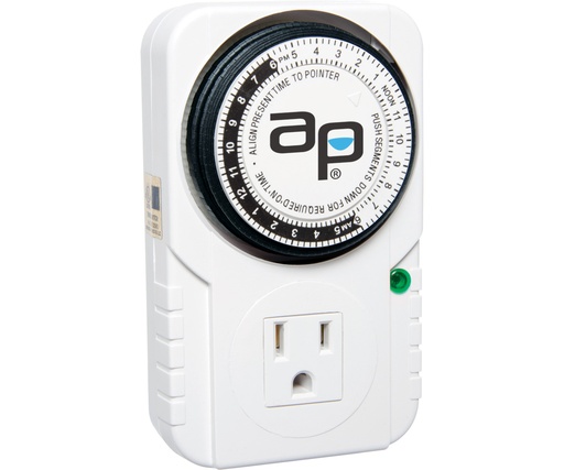 [TM01015] Autopilot Analog Grounded Timer, 1725W, 15A, 15 Minute On/Off, 24 Hour